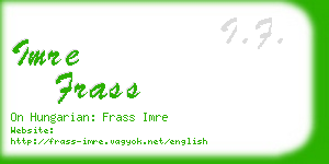 imre frass business card